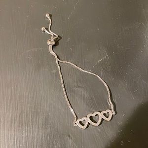 Sterling silver heart bracelet